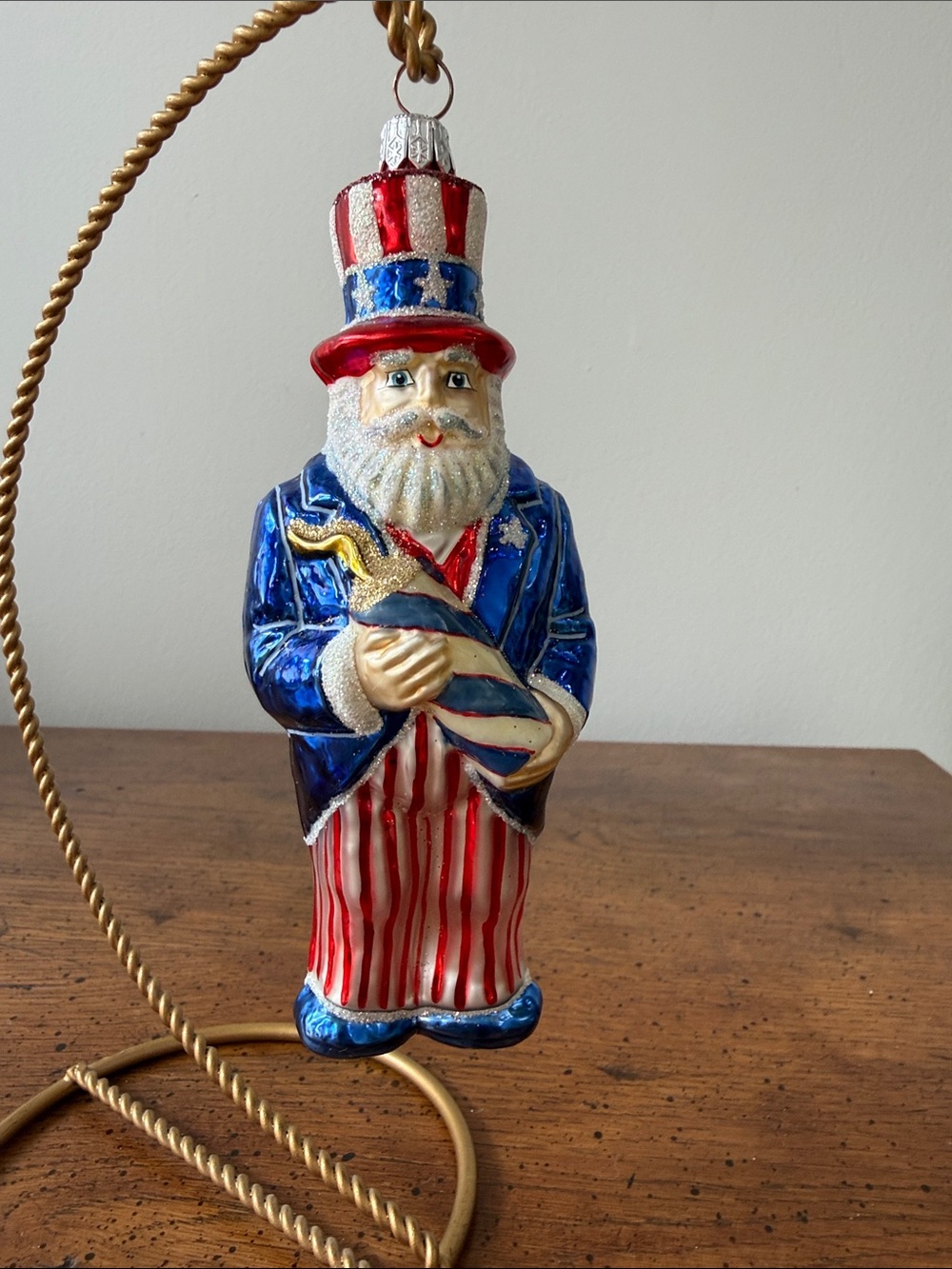 Slavic Treasures Collectible Ornament “Fireworks Santa”
